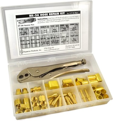 Superior RK-26 1/4'' Hose Repair Kit Western with C-5 Crimping Tool