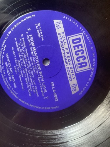 MANTOVANI FROM MONTY WITH LOVE London LP XPS586 Classical Pop Easy Listening - Picture 6 of 6