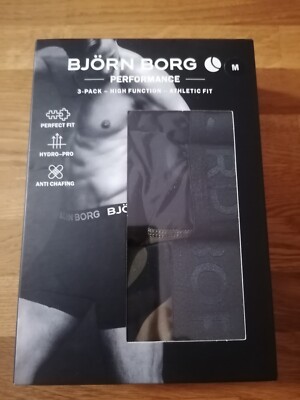 Boxershorts Björn Borg Gr. M 3 Stück High Performance Unterwäsche Herren