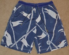 Mint Tommy Hilfiger Swimming Trunks Shorts M Medium Blue White Marine Ropes