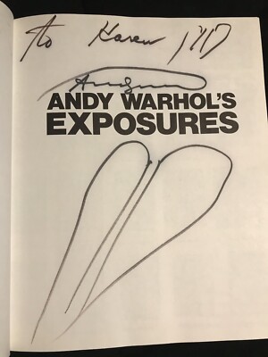 ANDY WARHOL DOUBLE SIGNED W/ORIGINAL DRAWING 1979 1ST ED
