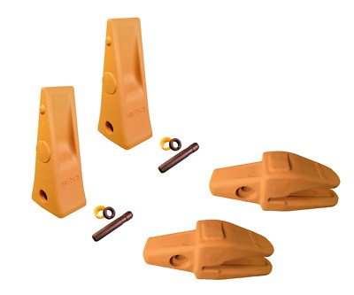 2 - CAT Style J250 Excavator Weld On Shank, Dirt Tooth & Pin- 119-3253, 6Y-3254