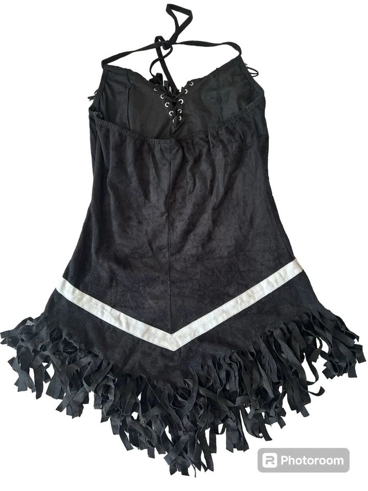 Dreamgirl средний племенной принцесса костюм бахрома платье и повязка на руку - Изображение 4 из 4