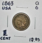 1863 United States One Cent