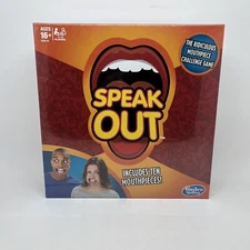 Hasbro Speak Out Board Game Family Fun Gift Ridiculous 10 Mouthpieces New Sealed