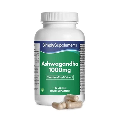 Ashwagandha 5000 mg - 120 Gélules - Normes de qualité - SimplySupplements