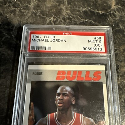 1987 Fleer Basketball Michael Jordan #59 Bulls 🏀 PSA 9 MINT 🔥 OC