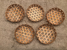 5 pcs wood weaving - for decor 3 3/4" in diameter