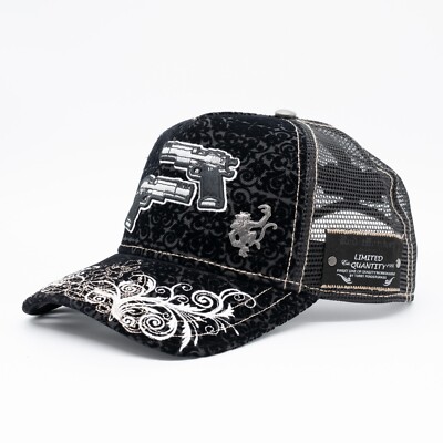 Red Monkey Designer Trucker Cap Los Angeles Limited Edition Guns Tattoo SALE