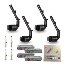 4pcs Ignition Coil & 4pcs NGK Spark Plug for 15-20 Mercedes-Benz GLA250 l4 2.0L