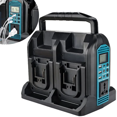 JHJQZCYG 350W Power Inverter für Makita 18V Akku 4-Ports DC 20V zu AC 220-230V w/USB Port