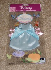 Disney EK Success Jolees Dimensional Sticker  Princess Cinderella Dress/Costume