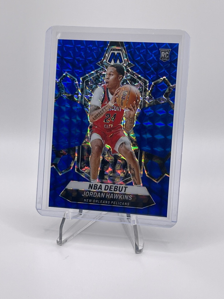 2023-24 Panini Mosaic - #253 Jordan Hawkins NBA Debut Mosaic Blue /199