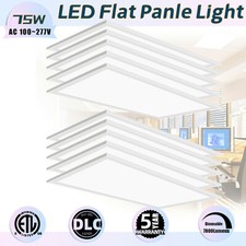 75Watt 2x4FT LED Flat Panel Light Recessed Edge-Lit Drop Troffer Fixtures 8Pack