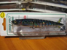 StrikePro 4 3/4" Multi-Jointed Flex Crank Bait 1 1/8 Oz Fishing Blue Gold Tiger