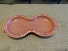 Fiestaware HL Co Genuine Fiesta Utility Dish Tray Oval Shape Made in USA Pink