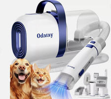 Odatay Dog Grooming Kit 12000Pa Strong Pet Grooming Vacuum  Dogs with Clip-LM8S