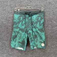 ONeill Board Shorts Mens 28 Green Tropical Palm Leaf Cruzers Swim Trunks Surf