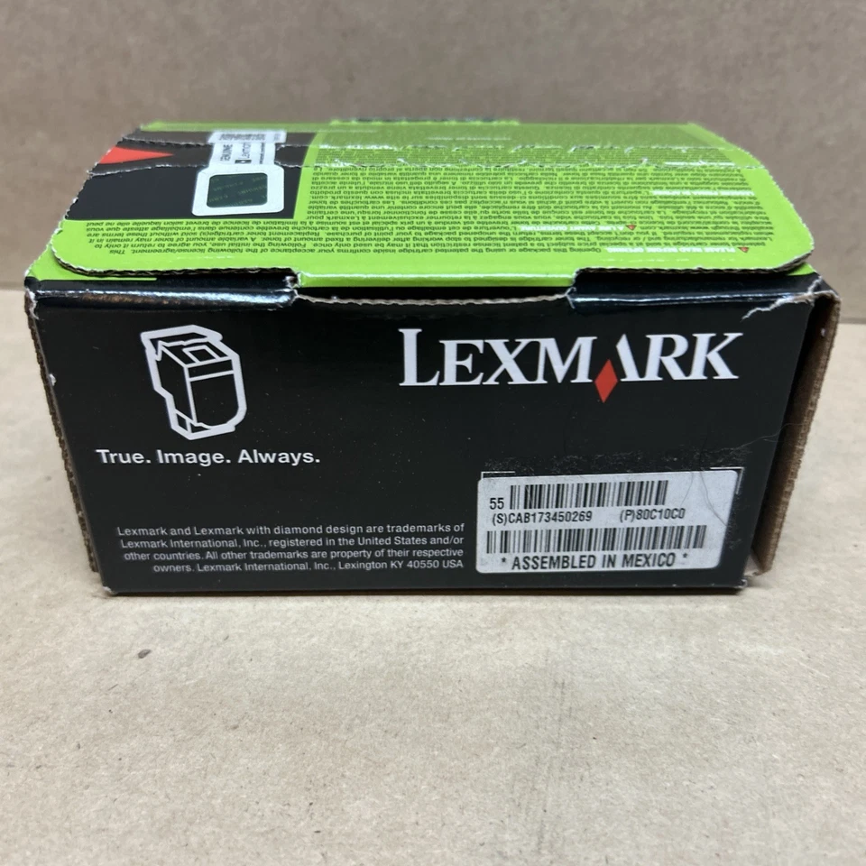 Cartucho de tóner Lexmark 80C10C0 rendimiento estándar cian programa de retorno nuevo Foto 4 de 4