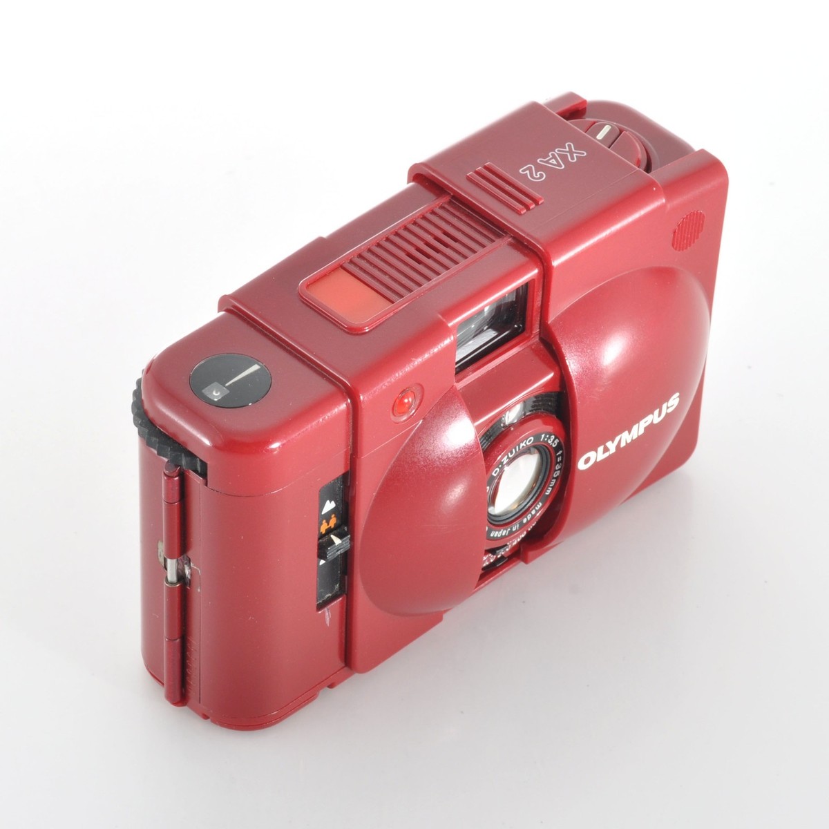 Olympus XA2 Red Compact Film Camera with A11 Flash Unit from Japan