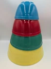 Vintage Set of 4 Pyrex Nesting Bowls 401, 402, 403, 404 Primary Colors