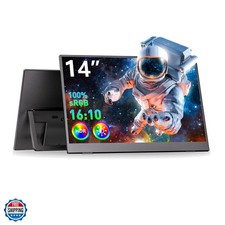 Small Portable Monitor Kickstand 14 inch FHD 1200P Ultra Slim for Laptop Moni...