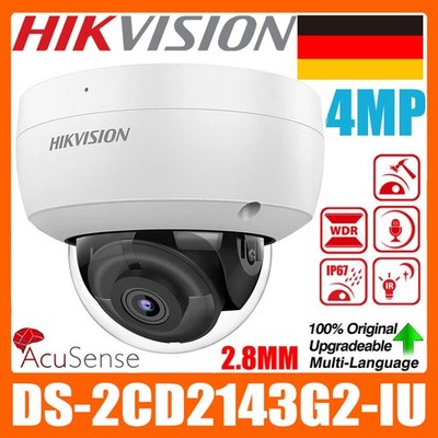 Hikvision DS-2CD2143G2-IU 4MP POE AcuSense IP Kamera mit integriertem Mikrofon