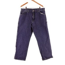 Vintage Dickies Mens Relaxed Fit Carpenter Jeans Dark Wash Denim 38x30 W516716