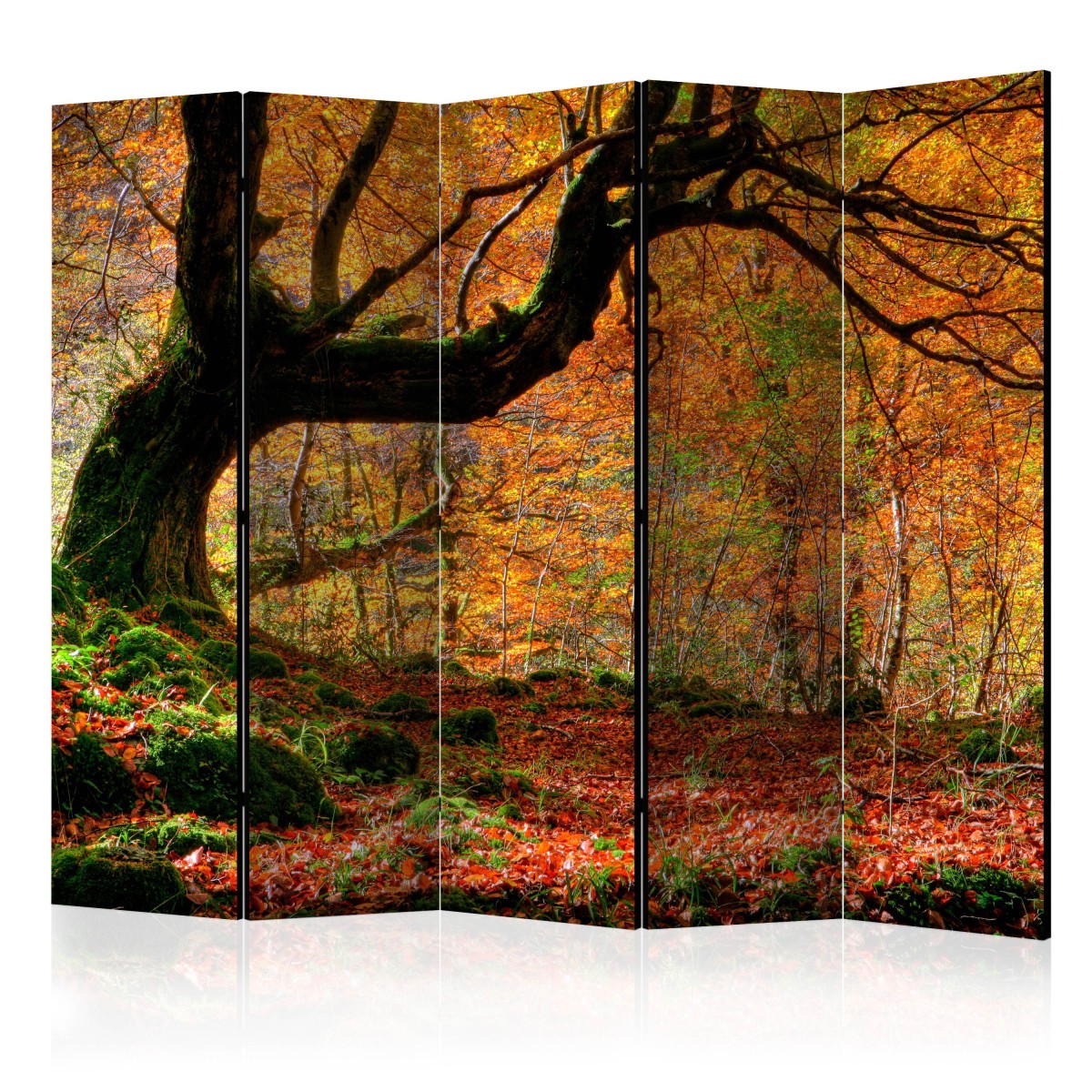 Paravent 5 volets Autumn crée un coin bureau calme dans le salon