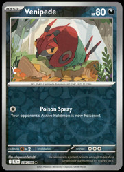 Venipede 054/086 Black Bolt Reverse Holo Common