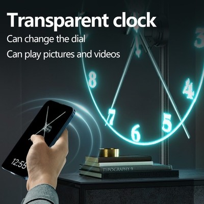 cyberpunk 3d projector led digital large wall clock modern design decoration art