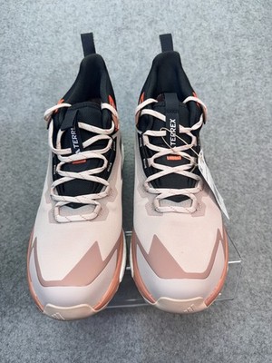 NEW Adidas Woman Hiking Shoes Terrex Free Hiker 2 GTX Wonder Beige Pink GORE-TEX