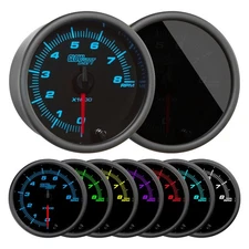 Slightly Used GlowShift 3-3/8" Tinted 7 Color 8,000 RPM In-Dash Tachometer Gauge