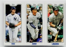 2022 Topps Opening Day TPC-6A/B/C Gerrit Cole Aaron Judge DJ LeMahieu