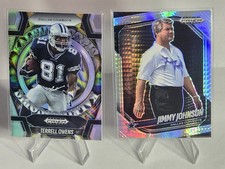 2025 Panini Prizm Black Kaleidoscopic Terrell Owens Silver +Jim Johnson Hyper 🔥