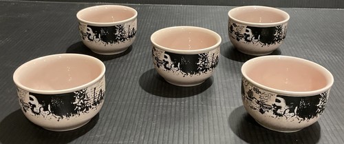 5 Nandos Dip Bowls 'Licked not Nicked' Dusky Pink and Black 5cm x 8.5cm - Picture 4 of 7