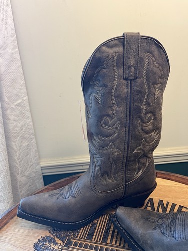 Bottes western Laredo Access pour femme neuves dans leur boîte, noir/marron/guépard, large largeur, pointure 8,5 - Photo 3 sur 10