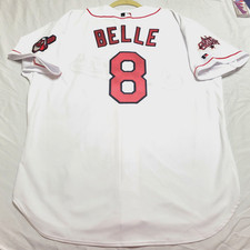 Authentic RUSSELL ATHLETIC 52 2XL  ALBERT BELLE CLEVELAND INDIANS Jersey RARE