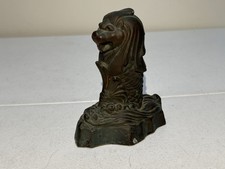 Vintage Singapore Merlion metal coin bank. *rare*