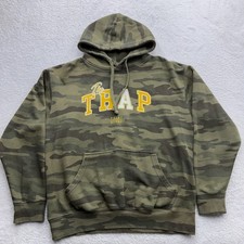 Point Blank The Trap Camo Hoodie Mens M USA Made Camouflage Graphic Sweatshirt