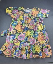 Vintage George Martha Colorful Floral Housedress Mumu Dress Size Xl