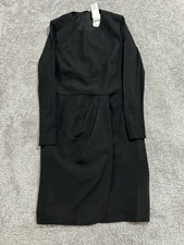 Max Mara Dress Womens 10 Black Wool Blouson