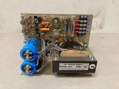 ELECTROSTATIC INC 3 Amp 15 Volts DC Power Supply Model 100