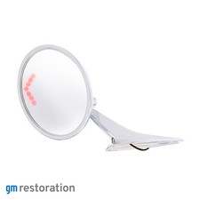 Exterior Mirror With Bow Tie Logo Led Turn Signal For 1966-72 Chevy Passenger