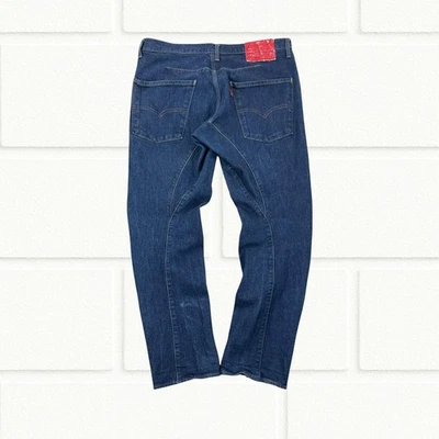 Jean Levis Vintage Engineered denim délavé foncé 31x32 coton rétro western - Photo 1/4