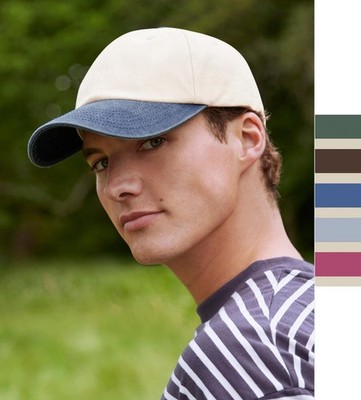 Beechfield Contrast Peak Low Profile Vintage Cap B673 Kappe NEU