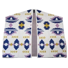 Wrangler Retro Southwestern Shawl OS Open Poncho Cape Geometric Boho Cowgirl