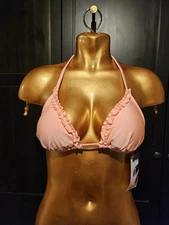 River Island Ladies Coral Bikini Top UK Size 10