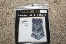 Mill Hill Jeweled Bar Pin - black art deco - Beading Kit
