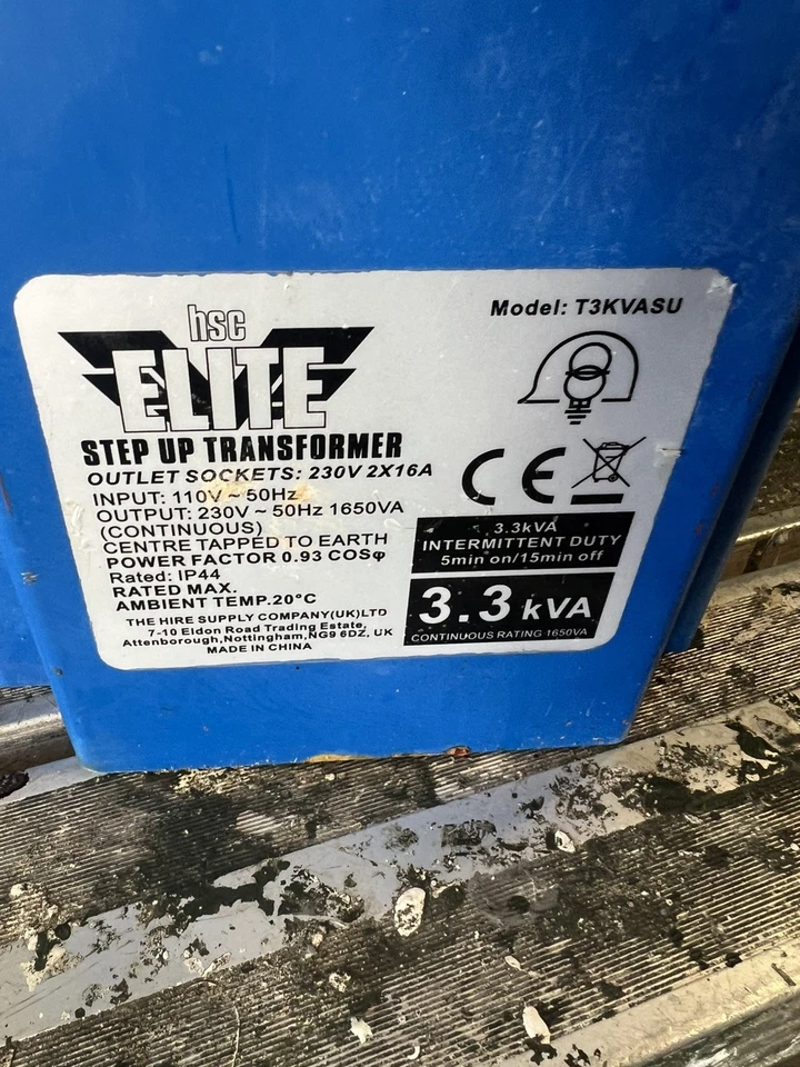 Elite 3.3kVA Step Up Transformer Power Supply - Image 3 of 4